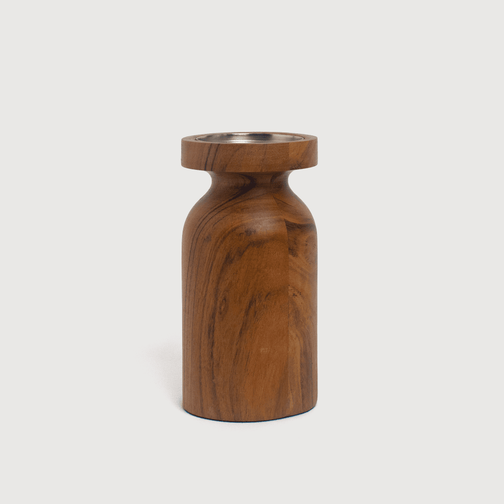 wood candle holder