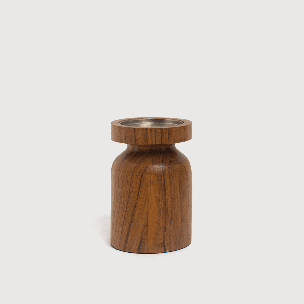 wood candle holder