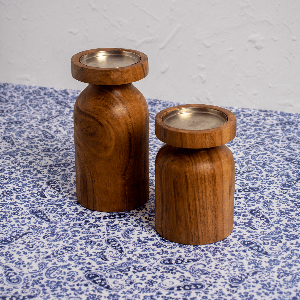 Wooden candle holders - coastal home decor accessories - Australian design