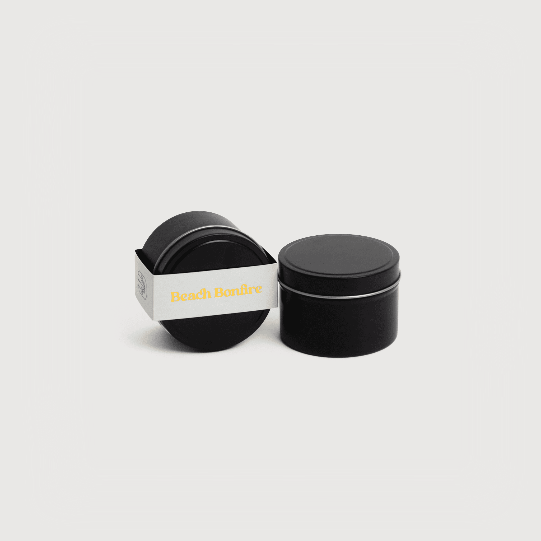 Beach Bonfire coastal travel tin candle - bonfire scented soy candle