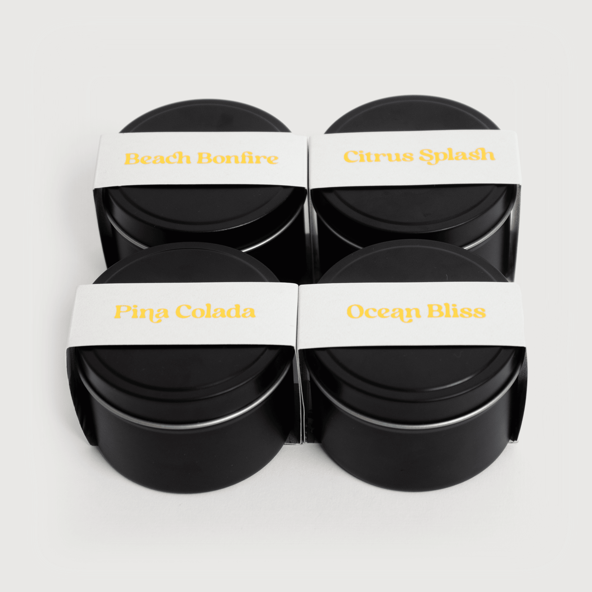 Travel candle gift set 4 pack - coastal scented candles Australia